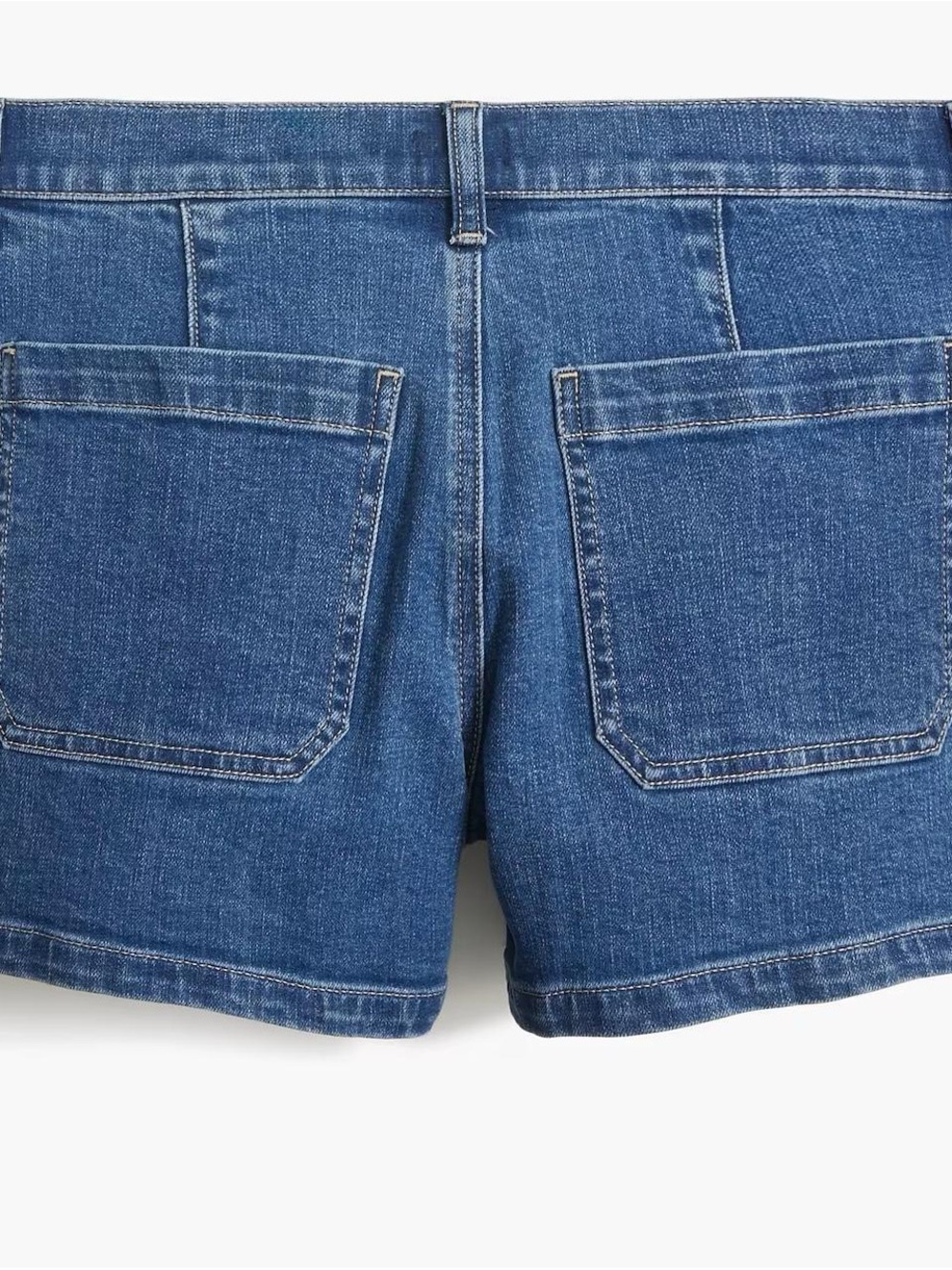 J. Crew Blue Denim Patch-Pocket Shorts - Picture 4 of 9